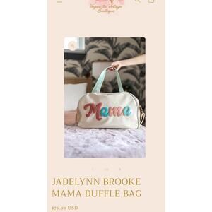 Jadelynn Brooke Pastel Party Lilac/Cream/Blue/Coral Weekend Duffle Bag MAMA